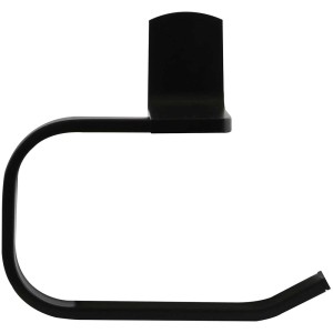 Porta carta igienica Spirella Taku, zinco nero opaco, per montaggio a parete.