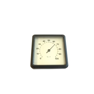 Hygromètre Möller Therm, 8,5 cm, pour mesurer l'humidité. Thermomètre analogique avec cadre noir.