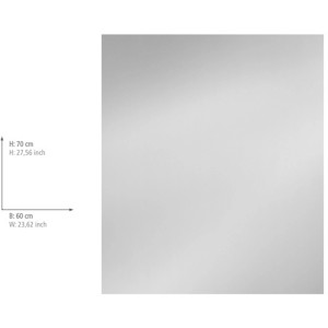 Crédence en verre argenté Wenko, 60x70 cm, pour cuisine. Protection en verre.