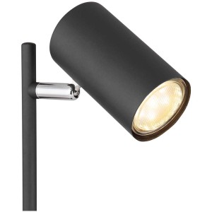 Lampada da tavolo a LED Globo, metallo nero opaco, attacco GU10, altezza 35 cm.