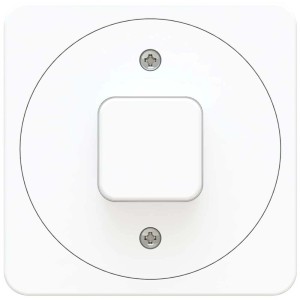 Interruttore a pressione AP bianco maxONE S3 per montaggio a parete.