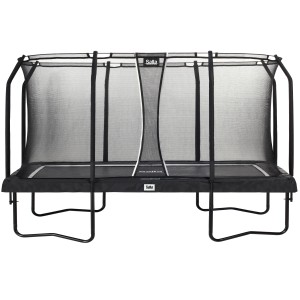 Trampolino da giardino rettangolare Salta Premium, 396x244 cm, con rete di sicurezza nera.