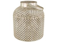 Laterne Tegeas Metall Silber Ø 19 cm / Höhe 22 cm