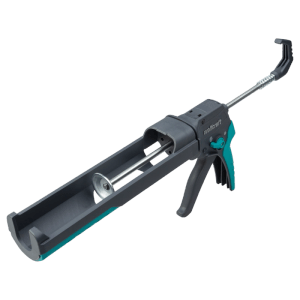 Pistola per cartucce wolfcraft MG 400, grigio-turchese, per silicone, acrilico e adesivi. Attrezzo per muratori.