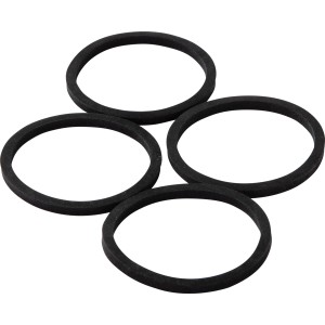 KÖRO Anelli di tenuta in gomma, 4 pezzi, 38x44x3,5 mm, per sifoni da 40 mm per sigillatura interna.