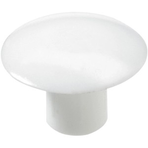 Copertura Hettich, bianca in plastica, a pressione per fori da 6 o 12 mm.