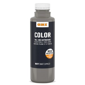OBI Color Voll- und Abtönfarbe in Steingrau, 500ml Flasche.