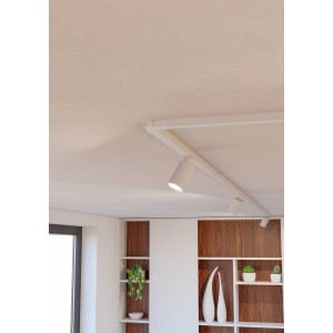 Spot pour système de rail EGLO EASYT, blanc, 1 ampoule avec douille GU10. Éclairage moderne pour salon.