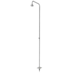 Diaqua Doccia da giardino Simple in acciaio inox con soffione e picchetto.
