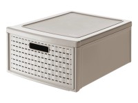Coffre De Rangement Jumbo Air WENKO - 91x48x53 Cm, Toile Respirante Bleue, Hublot Transparent, Fermeture Éclair