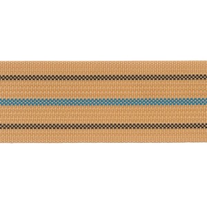 Sangle d'ameublement Conacord, polypropylène, 60 mm, couleur chanvre, au mètre. Sangle rayée.
