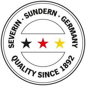Logo Severin con tre stelle (nera, rossa, gialla) e la scritta "Quality since 1892".