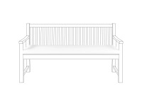 Beliani Vivara Polsterauflage Cremeweiss (HxBxT) 5 x 152 x 54 cm