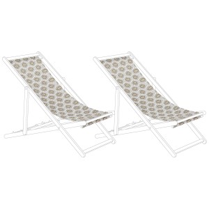 Set di 2 rivestimenti in tessuto Beliani Anzio/Avellino con motivo boho per lettini prendisole.