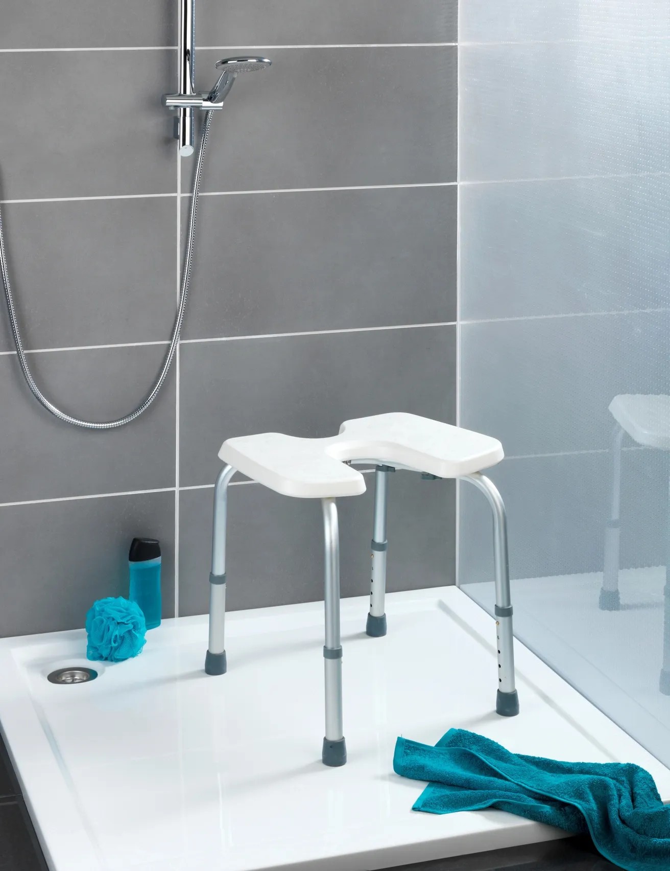 Tabouret De Baignoire Secura Wenko Antidérapant - Charge 120kg Blanc 40x21x31cm