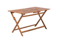 Beliani Gartentisch Cento Akazienholz Braun (HxBxT) 74 x 75 x 140 cm
