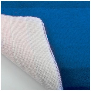 Tappeto bagno Spirella Balance, blu, 70x120 cm, con rivestimento antiscivolo.