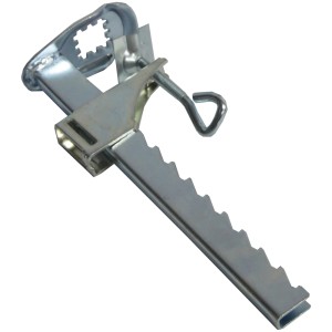 Pince de balcon Bracky en acier pour parasols, pour fixation sur rambarde.