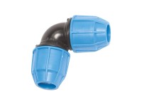 Elysee Raccordo A T In Polipropilene Per Tubo PE 20 Mm - 3 Uscite, Certificato Acqua Potabile DVGW, Resistente UV, PN16 (Nero/Blu)