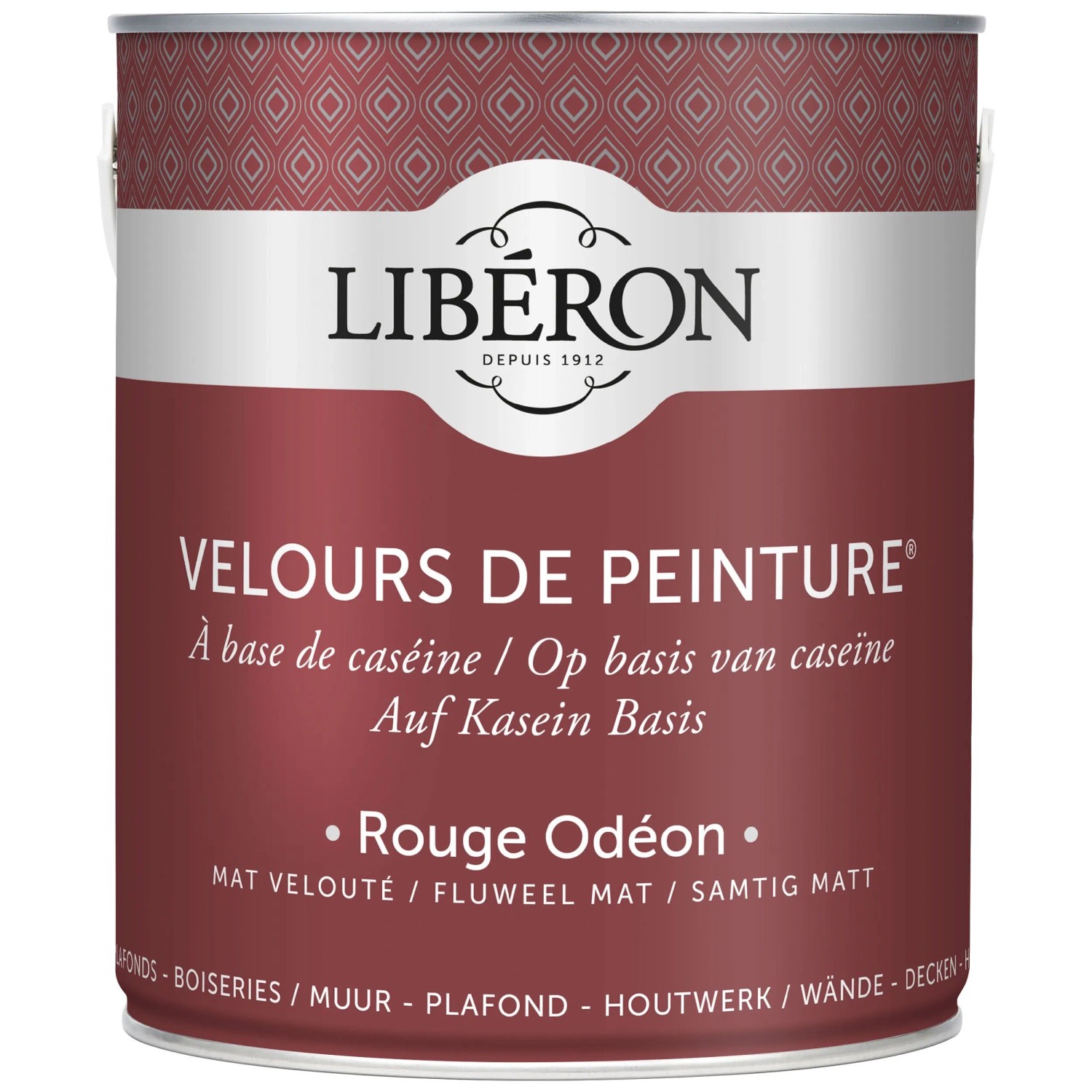 Libéron Peinture murale Velours de Peinture Rouge Odéon 2,5 l