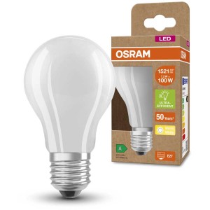 Osram LED-Lampe in Glühlampenform E27, 7,2W, warmweiß, 1521 Lumen.