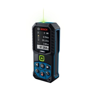 Bosch Laser-Entfernungsmesser GLM100-36CG, schwarz-blau, mit grünem Laserstrahl und digitalem Display (97.094m).