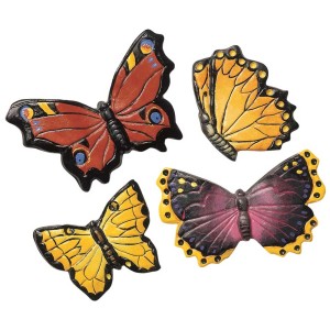 Moule de coulée papillon : 4 formes détaillées pour modeler avec du Keramin, du béton ou de la cire.