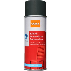 OBI Smalto Spray, Antracite, satinato, bomboletta da 400ml. Uso universale per interni ed esterni.