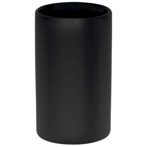 Portaspazzolino Spirella Tube, nero opaco, in gres.