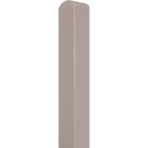 Poteau de clôture lisse gris en pin, 9x9x185 cm, pour construction de clôtures et intimité.