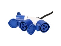 CEE-Verlängerung H07RN-F3G1.5 / 3-polig / 3 x CEE Schwarz 1,5 m