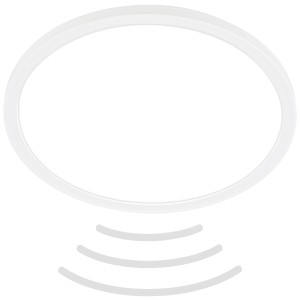 Lampe de salle de bain LED blanche avec détecteur de mouvement, Ø 29 cm, 18 W, 2400 lm.