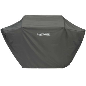 Copertura per barbecue Campingaz Premium, taglia M, in poliestere grigio resistente alle intemperie.