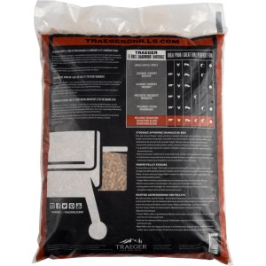 Sacco di pellet di legno duro Traeger Signature Blend 9kg per grill e affumicatori.