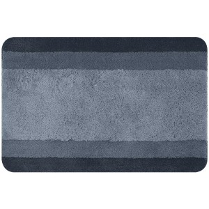Tappeto bagno Spirella Balance grigio, 70x120 cm, con motivo a righe. Tappeto da bagno facile da pulire.