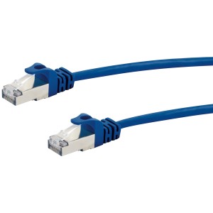 Cavo di rete blu Schwaiger CAT8 (S/FTP) 10 m con connettore metallico per computer e multimedia.