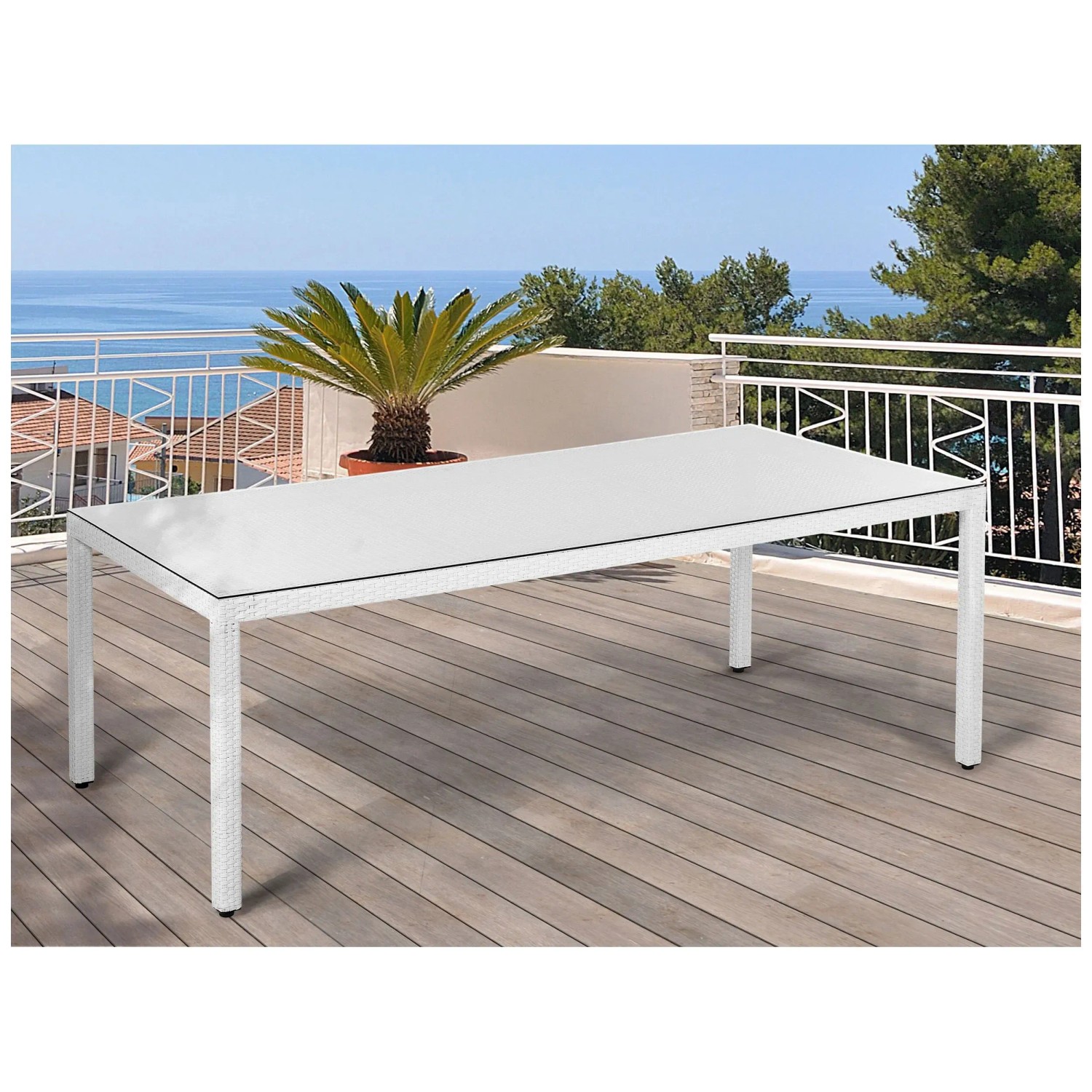 Gartentisch Mit Glasplatte