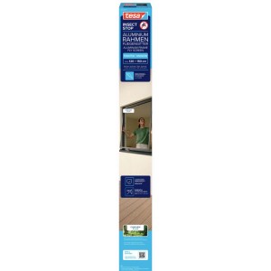 tesa® Insect Stop Zanzariera a telaio in alluminio per finestre antracite, set completo