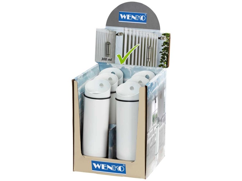 Wenko Humidificateur Vagues en céramique Blanc 19,5 x 9 cm