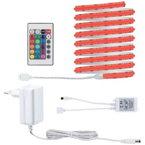 Paulmann SimpLED COB RGB LED-Streifen Set, 3m, mit Fernbedienung, Netzteil und Steuerung.