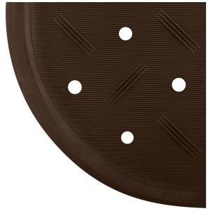 Tappetino doccia MSV antiscivolo in gomma marrone scuro con ventose, 54x54 cm.
