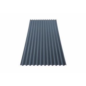 Lastra profilata in plastica grigia Ecolina, 110x200 cm, per coperture.