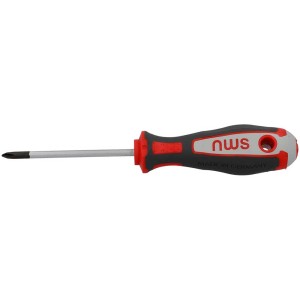 Tournevis cruciforme PH1 avec manche ergonomique et lame en acier.