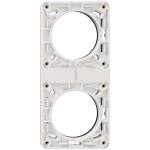 Telaio di montaggio a incasso Feller Nevo, orizzontale/verticale, IP20, misura 2x1, bianco.