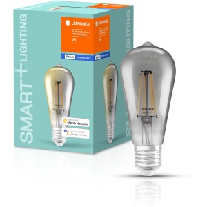 Lampadina LED Ledvance Smart+ Bluetooth Edison Filament smoke E27/5,5W, dimmerabile.