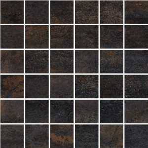Piastrella a mosaico Allora Due Nero, gres porcellanato, antracite, 30x30 cm. Aspetto quadrato per bagno e cucina.