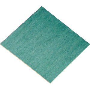 Feuille de joint fibre vert 100x100 mm pour tuyaux, résistant à la température.