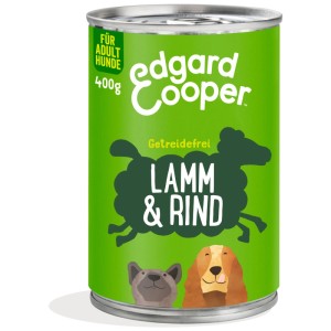 Edgard & Cooper cibo umido per cani agnello e manzo, 400g. Alimento completo senza cereali per cani adulti.