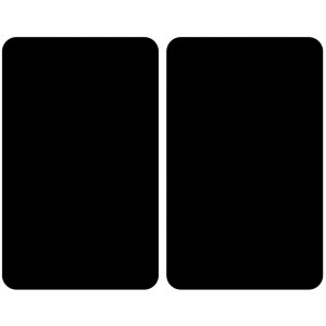 Set di 2 copripiano cottura universali Wenko in vetro nero, 30x52 cm.