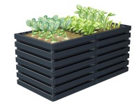 Garantia Hochbeet Skyline Graphite Grey (HxBxT) 75 x 80 x 161 cm